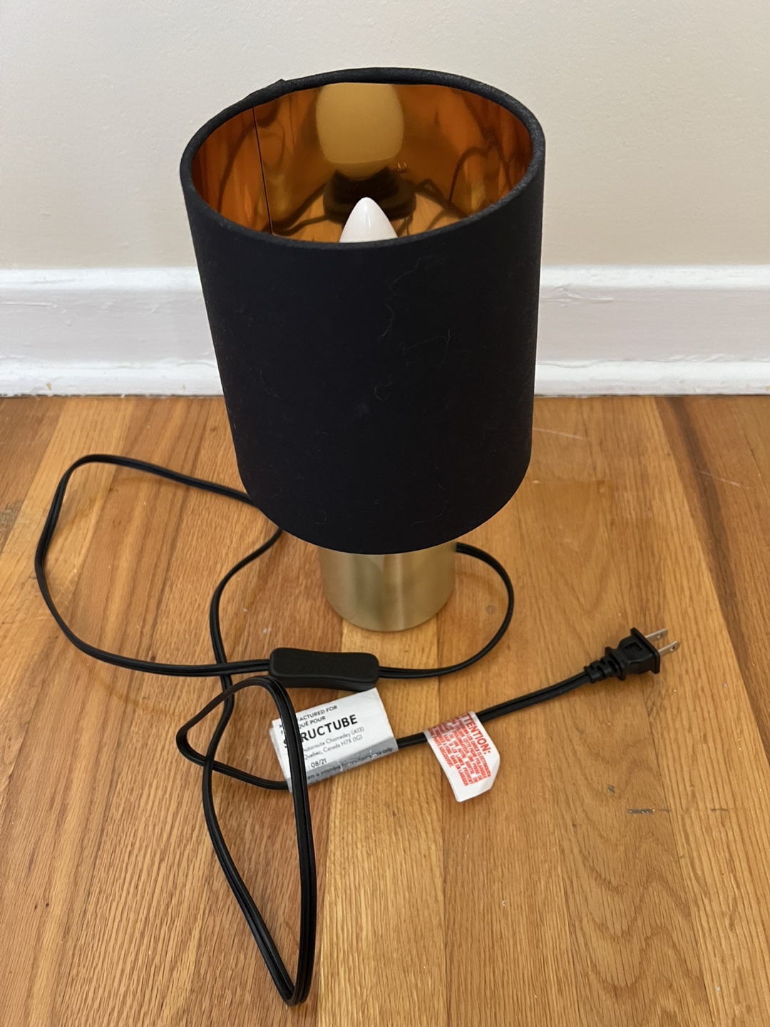 Structure Table Lamp - Black & Gold