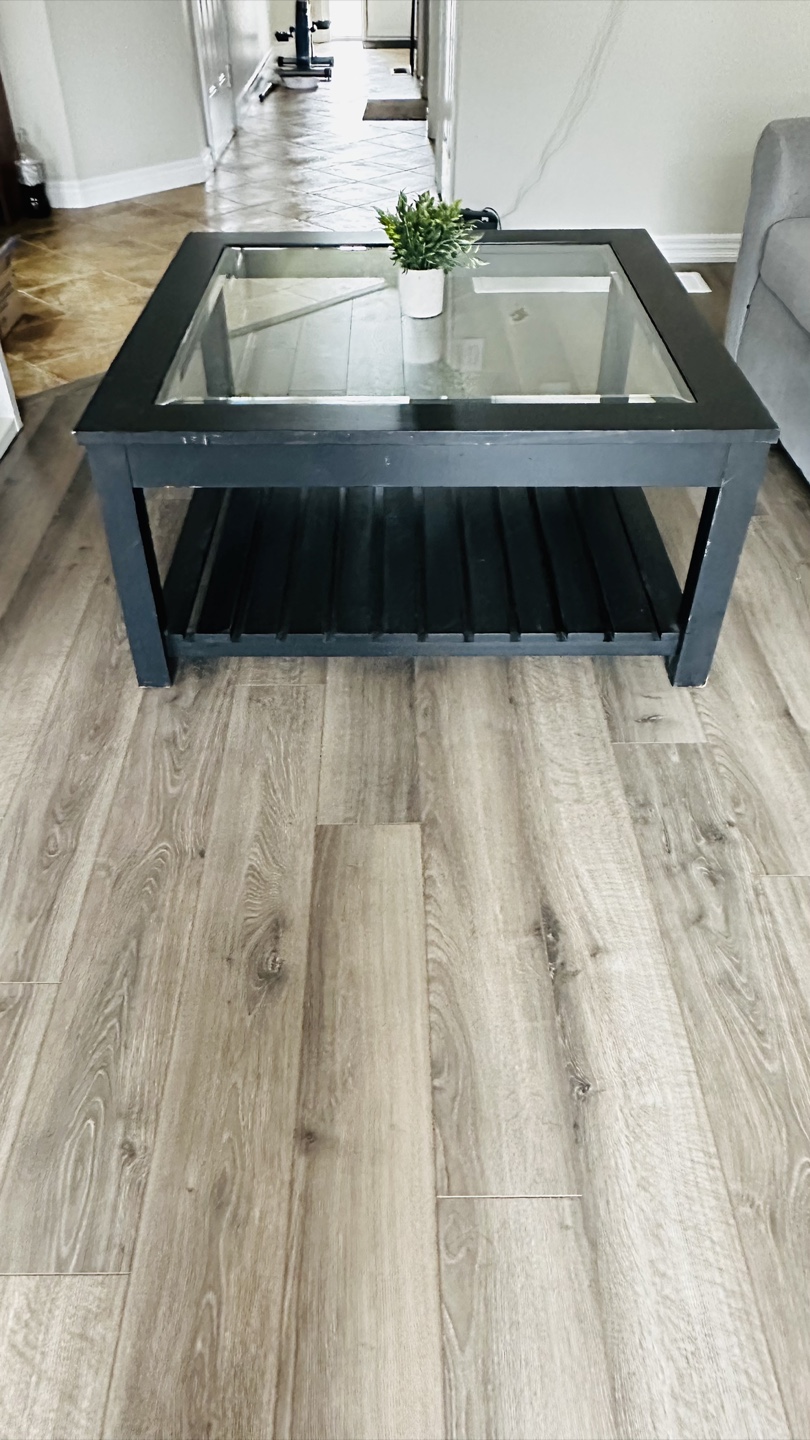 Black Coffee Table with Glass Top - photo 4