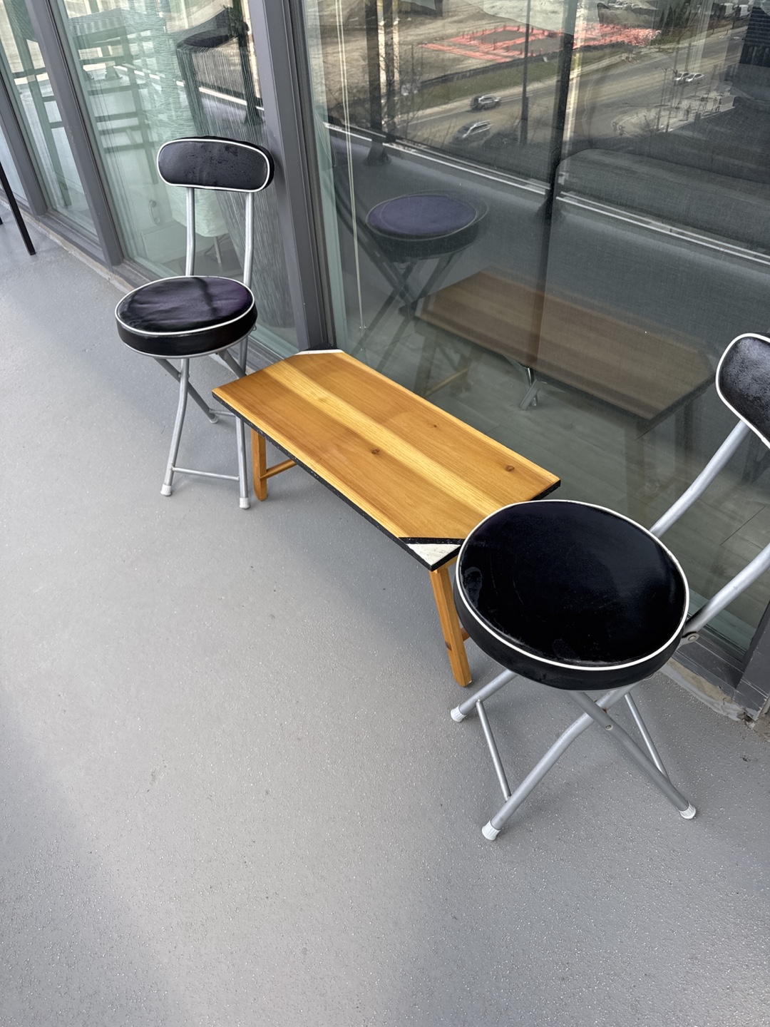 Balcony Table and Two Chairs Set