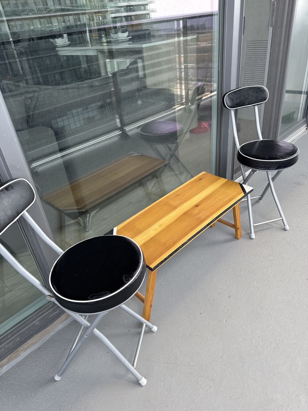 Balcony Table and Two Chairs Set - photo 3