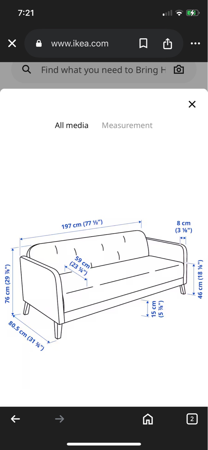 IKEA Sofa - Dark Grey - photo 2
