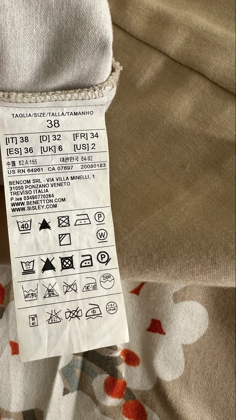 Benetton Women's Size 38 Floral Pencil Skirt image indicator(2)