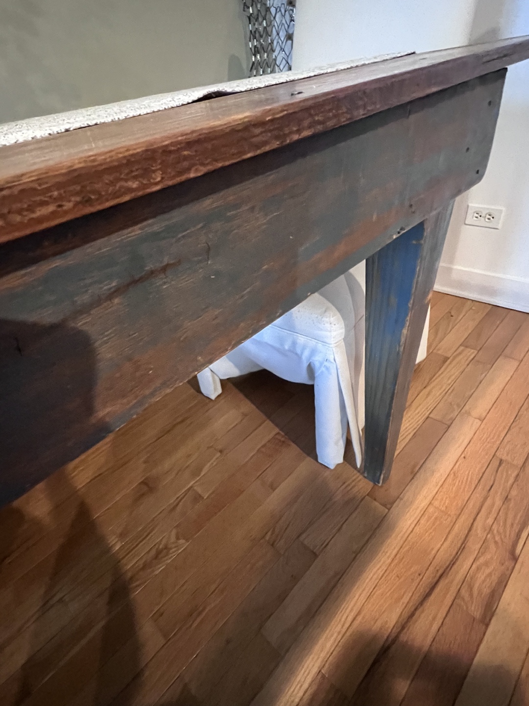 Antique Farmhouse Table and Bench Set - photo 4