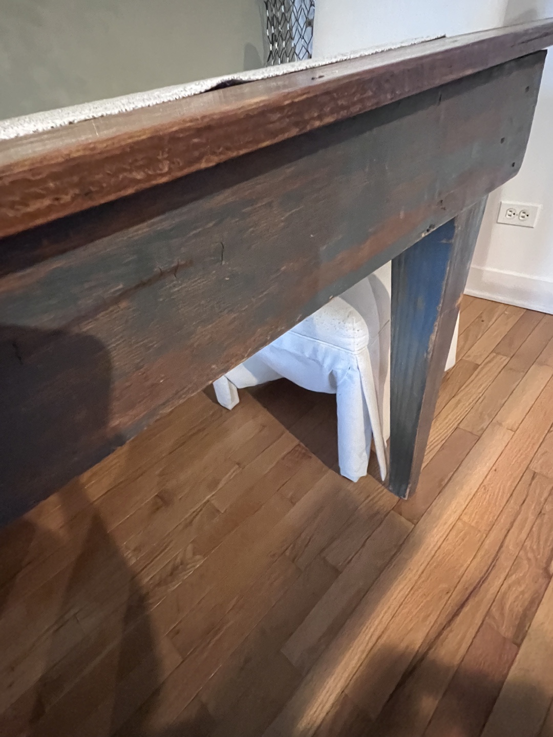 Antique Farmhouse Table and Bench Set - photo 3