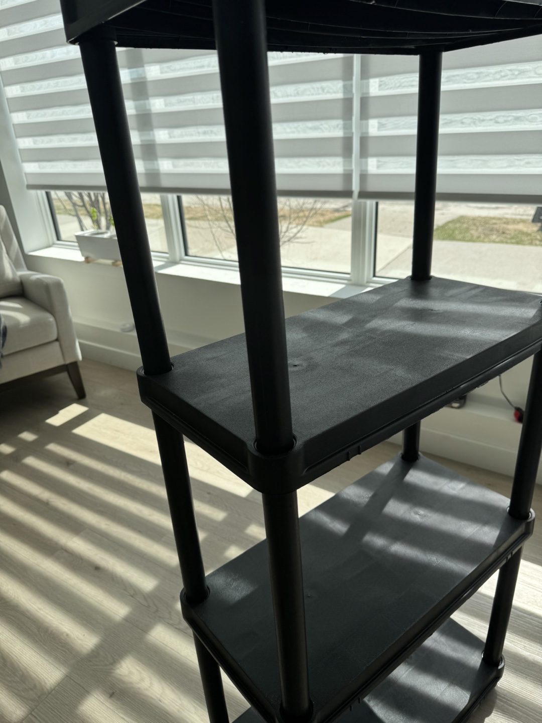 Black 4-Tier Shelving Unit - photo 3