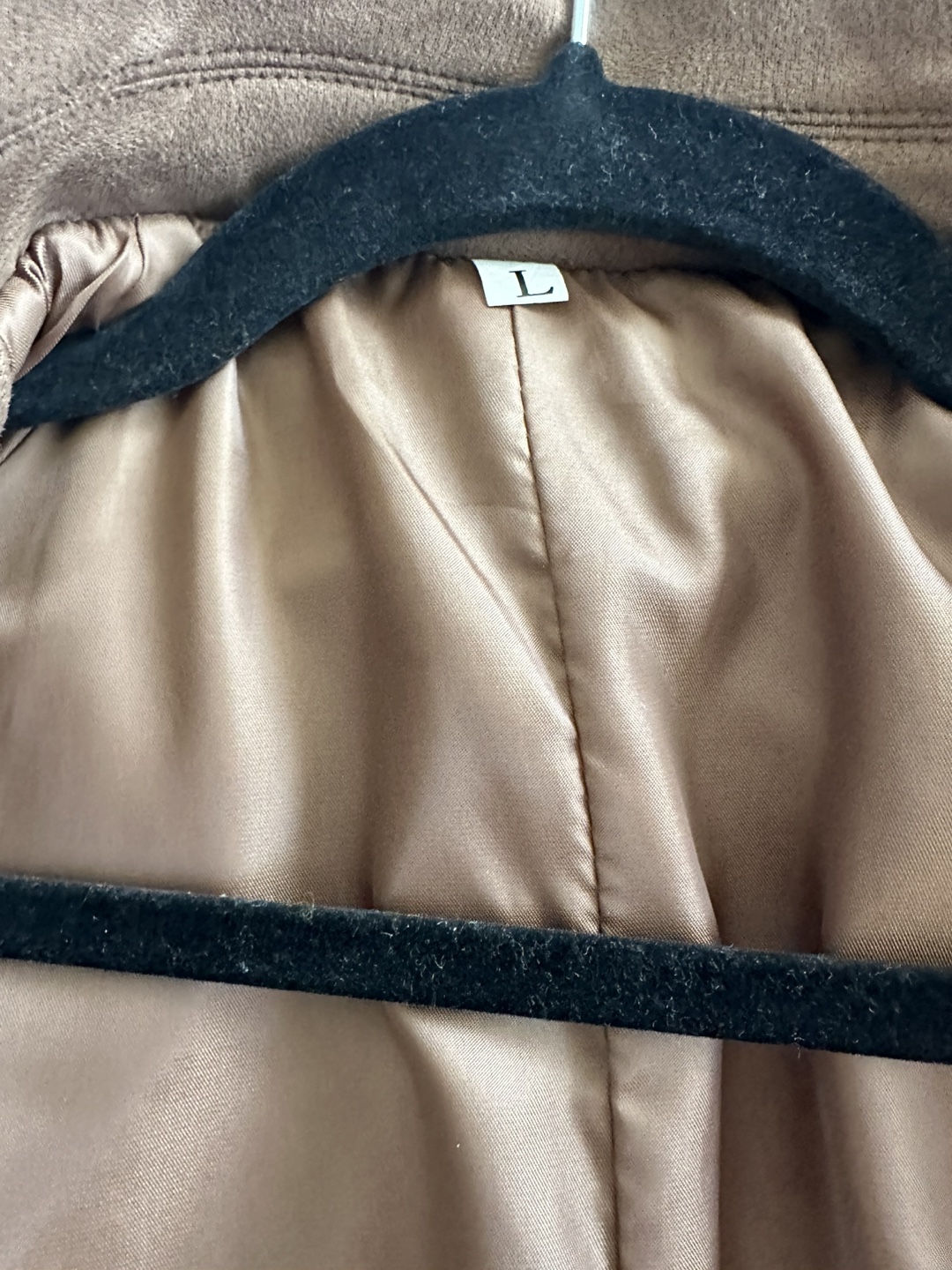Brown Suede-Style Trench Coat - Size L - photo 5