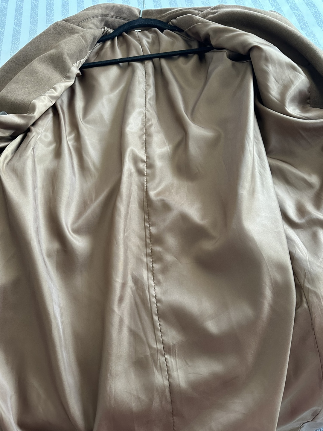 Brown Suede-Style Trench Coat - Size L - photo 4