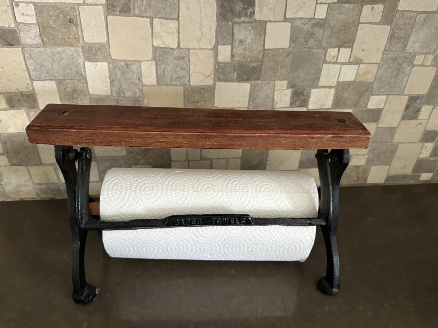 Vintage Cast Iron Paper Towel Holder