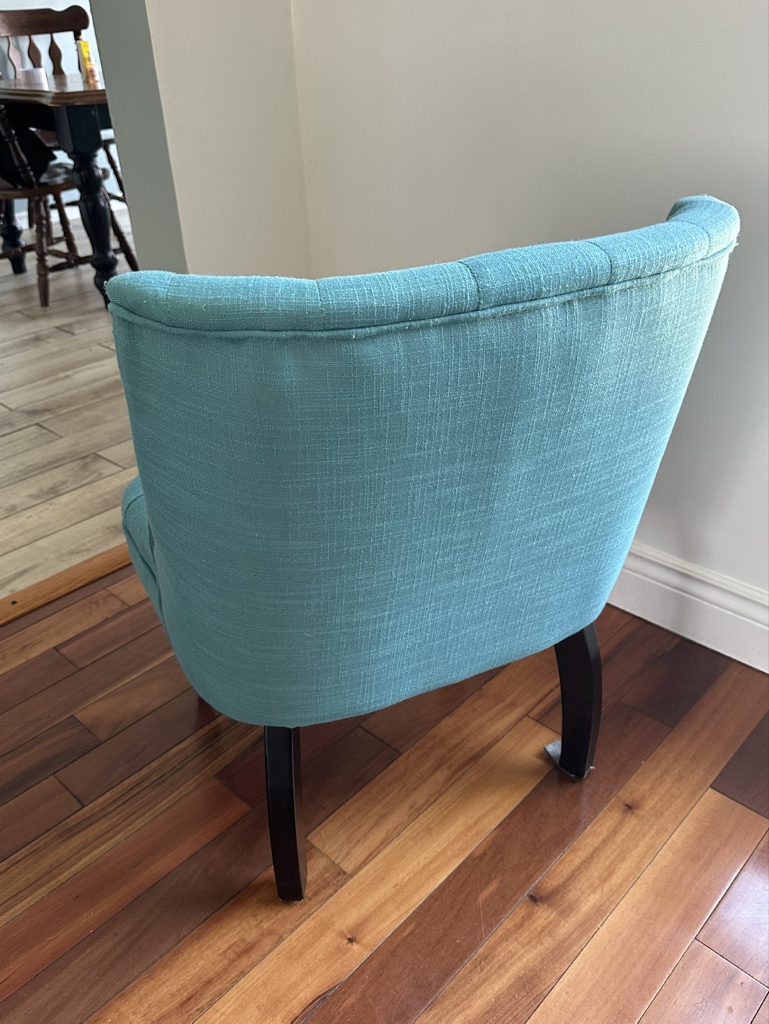 Teal Button-Tufting Accent Chair - photo 4