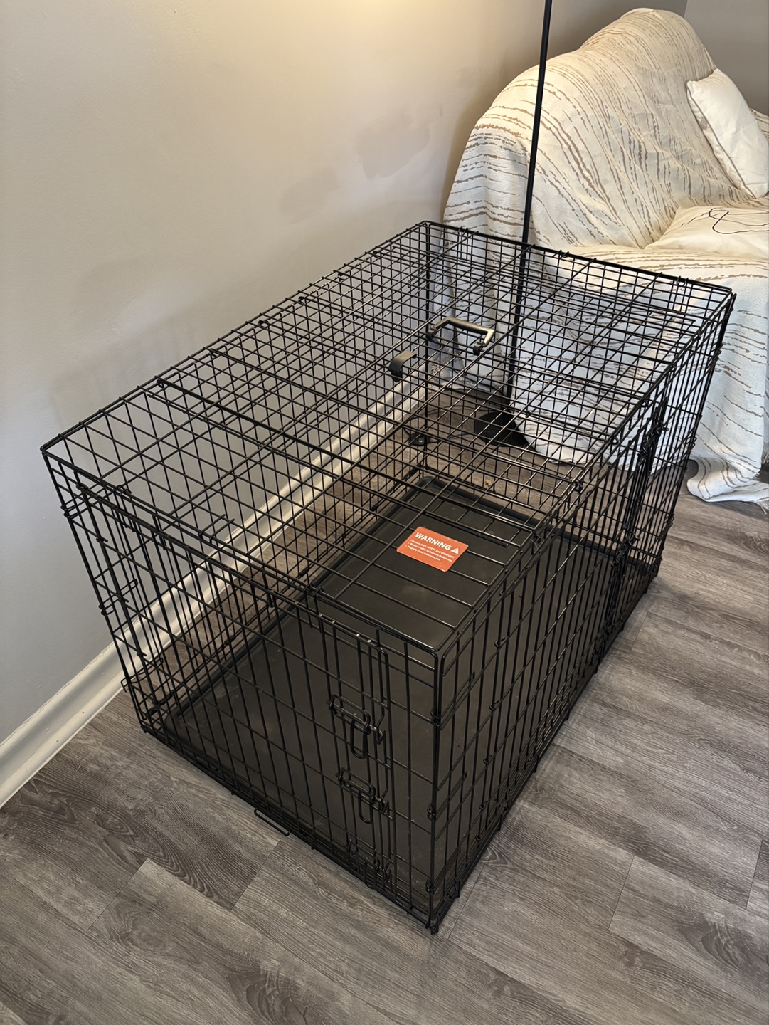 Black Double-Door Pet Crate