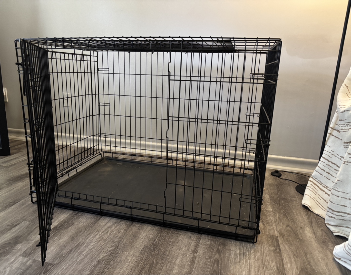 Black Double-Door Pet Crate - photo 4