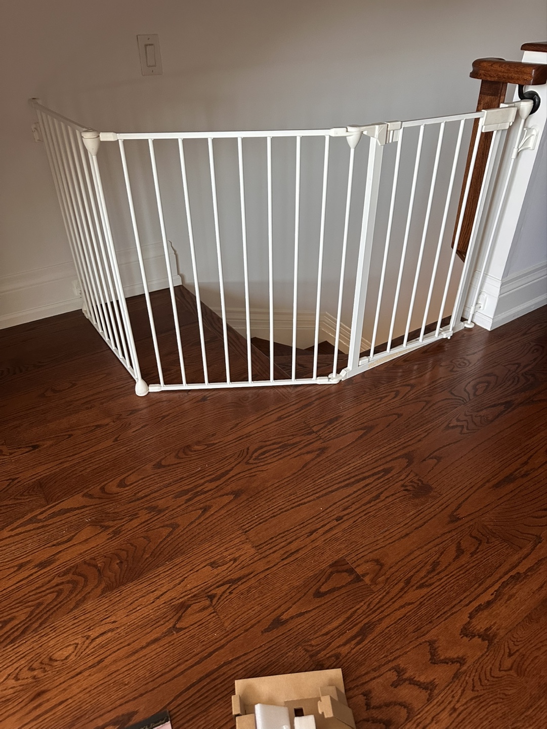 White Baby Safety Gate for Stairs