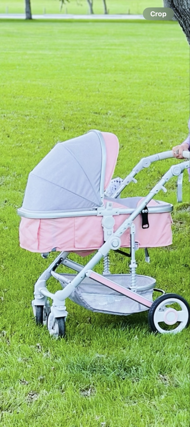 Baby Stroller - Pink and Grey