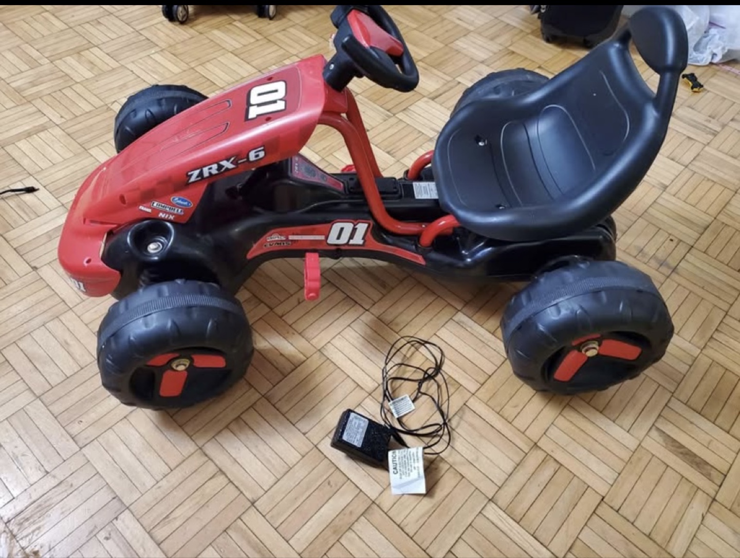 Kids' Electric Go-Kart, Red, ZRX-6 - photo 2