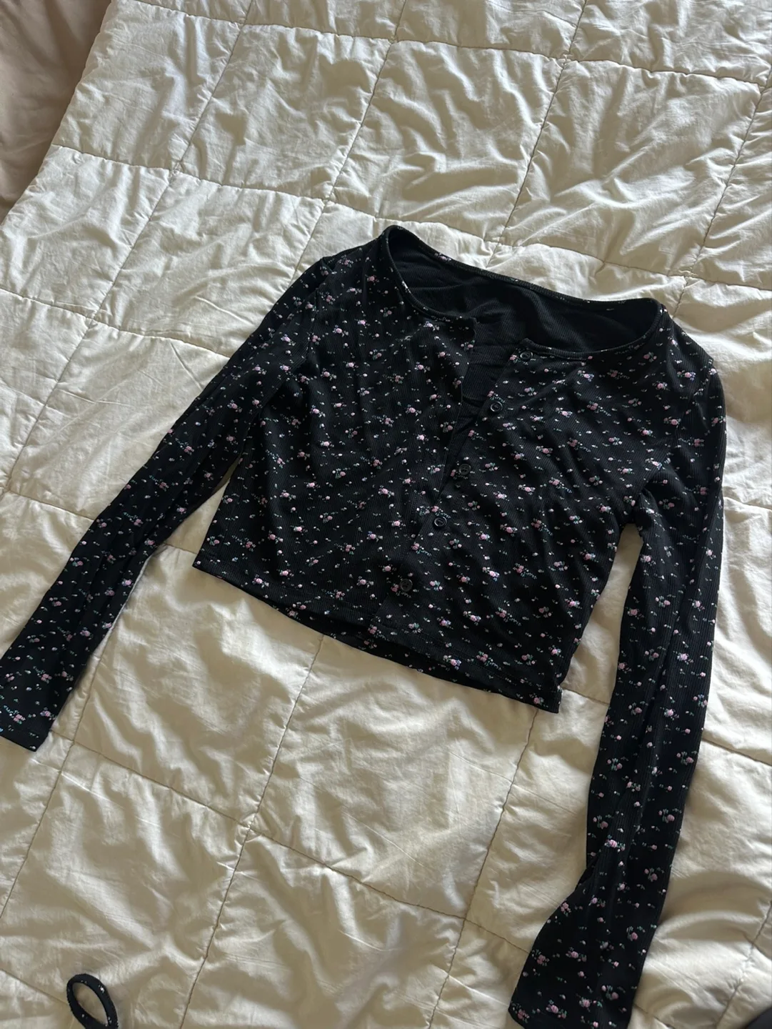 Floral Print Long Sleeve Crop Top and Maxi Dress Set image indicator(5)