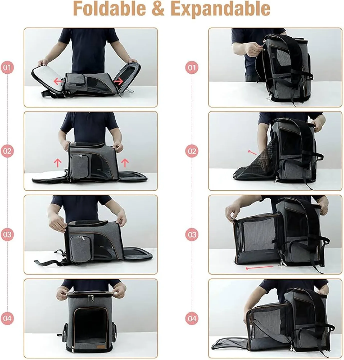 Pet Carrier Backpack - Expandable & Breathable image indicator(6)