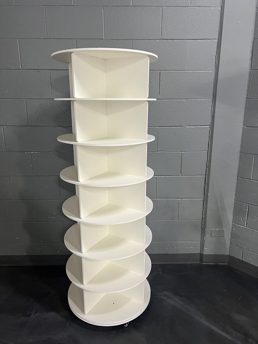 Rotating White Shoe Rack Organizer