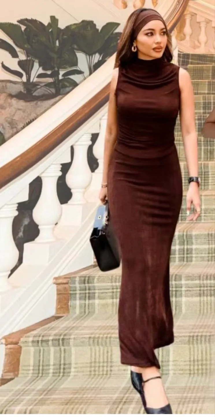 Brown Two-Piece Knit Set image indicator(6)