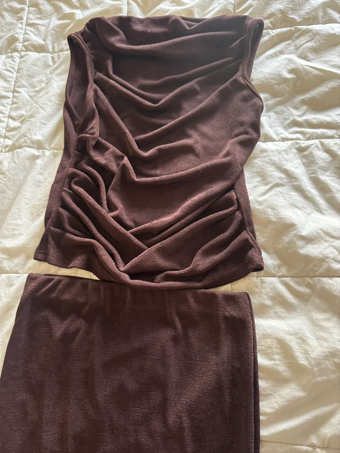 Brown Two-Piece Knit Set image indicator(3)