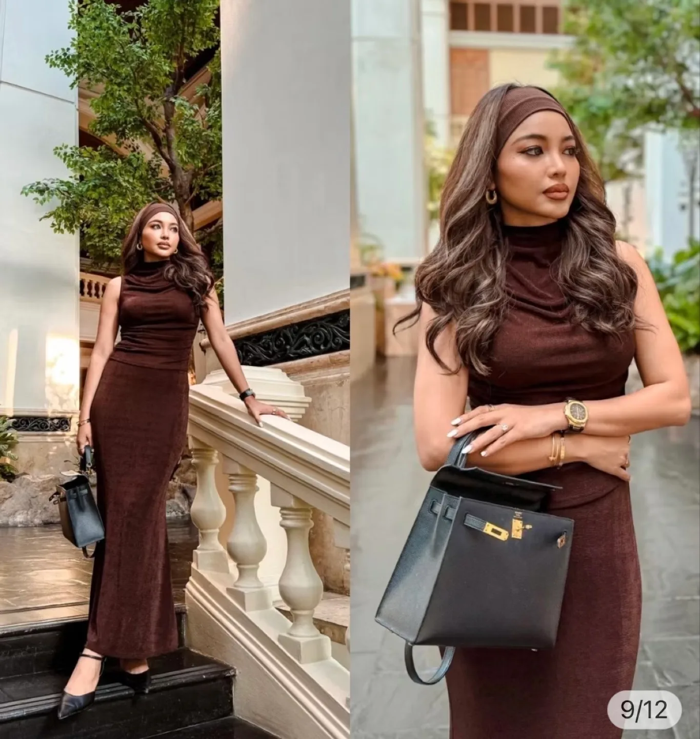 Brown Two-Piece Knit Set image indicator(4)