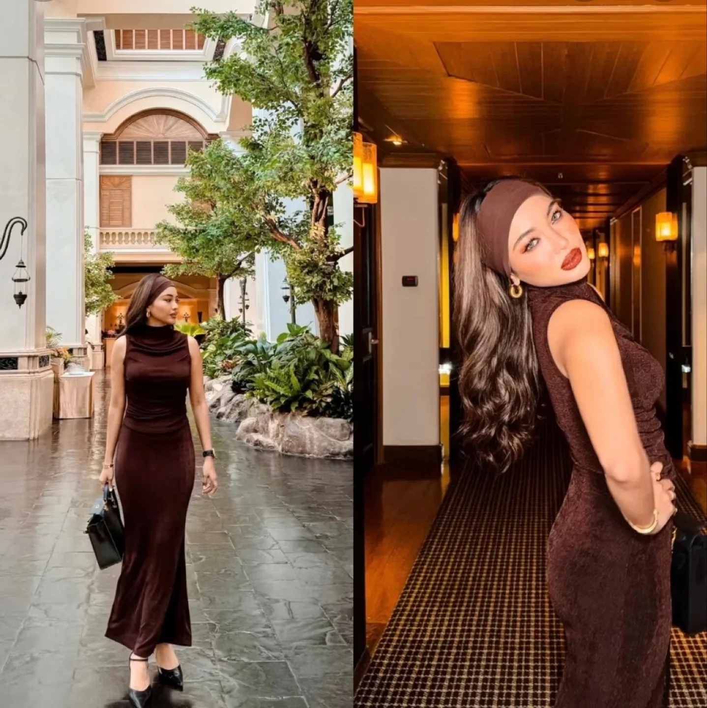 Brown Two-Piece Knit Set image indicator(5)