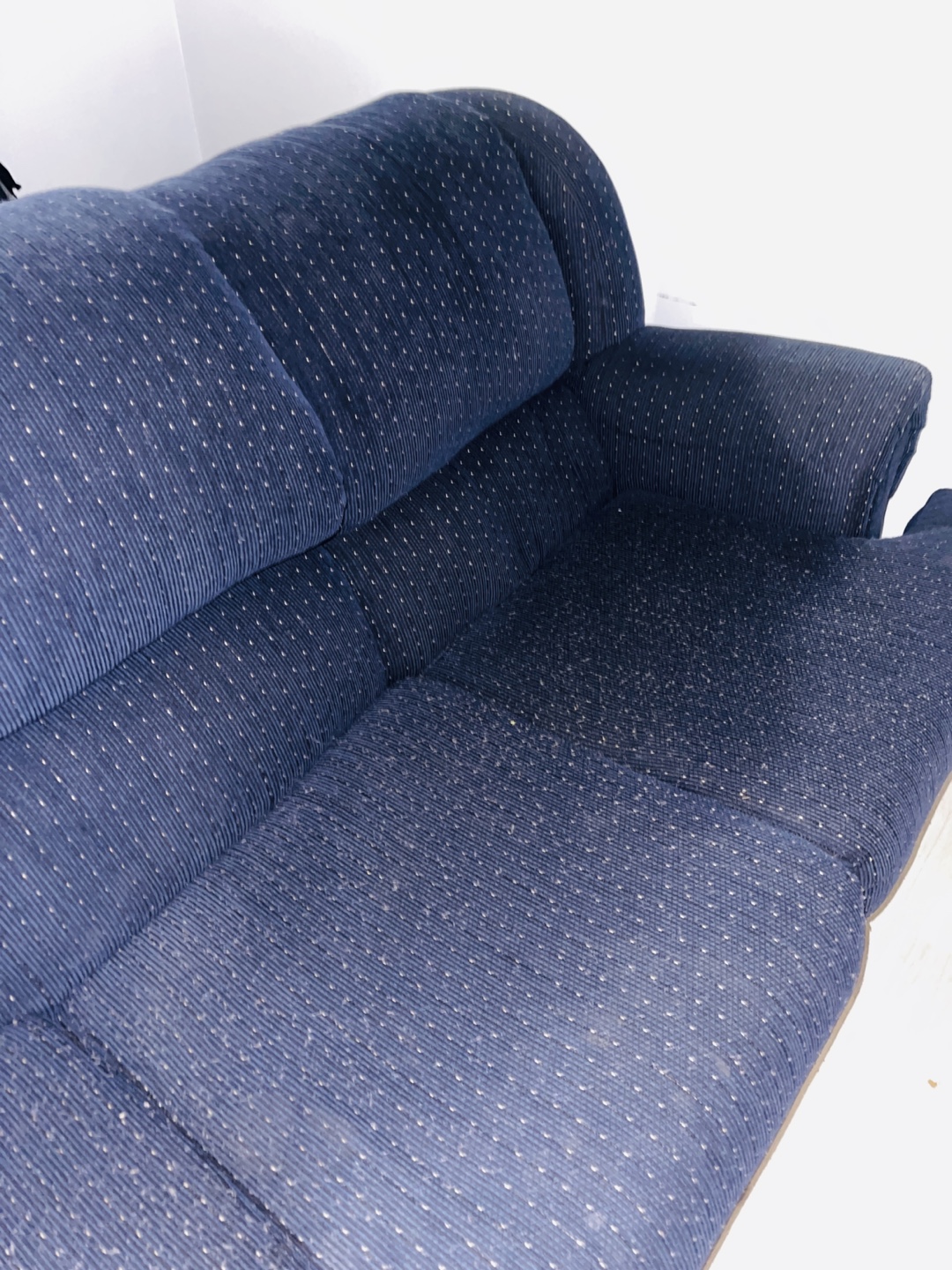 Navy Blue Three-Seater Sofa - photo 2