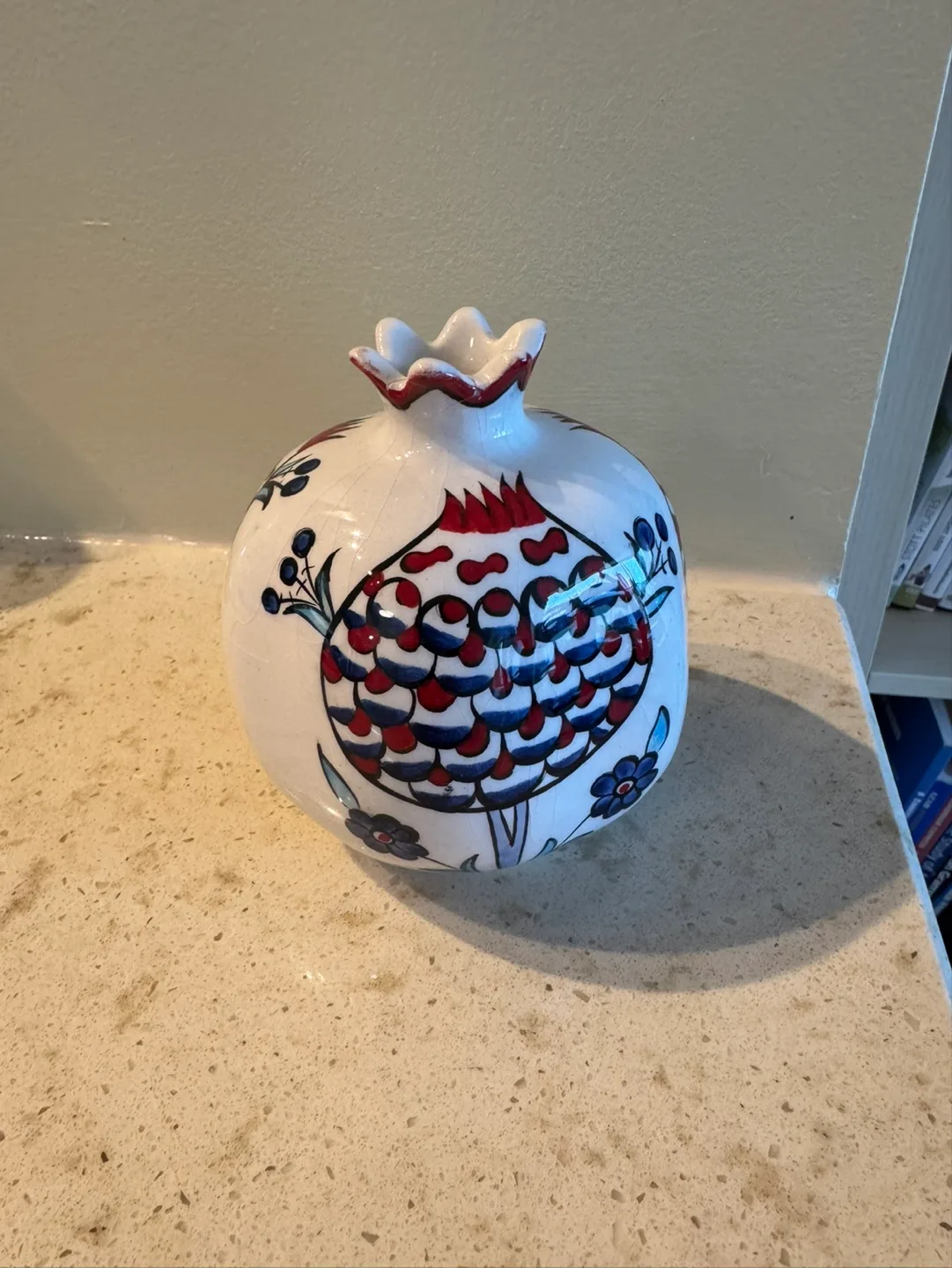 Hand-painted Pomegranate Ceramic Vase thumbnail
