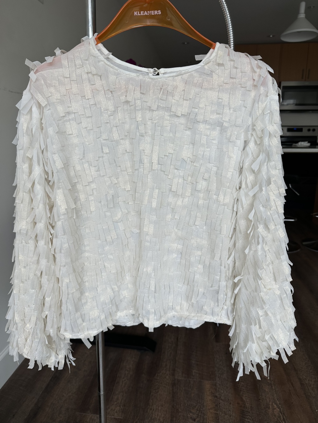 White Fringe Detail Blouse - photo 3