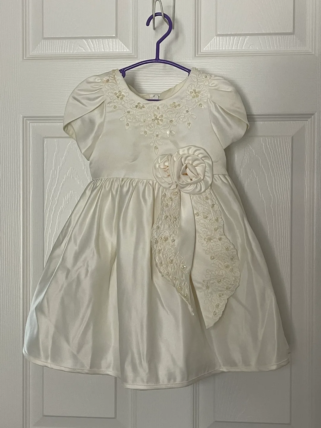 24m Adorable Off-White Flower Girl Dress💚 thumbnail