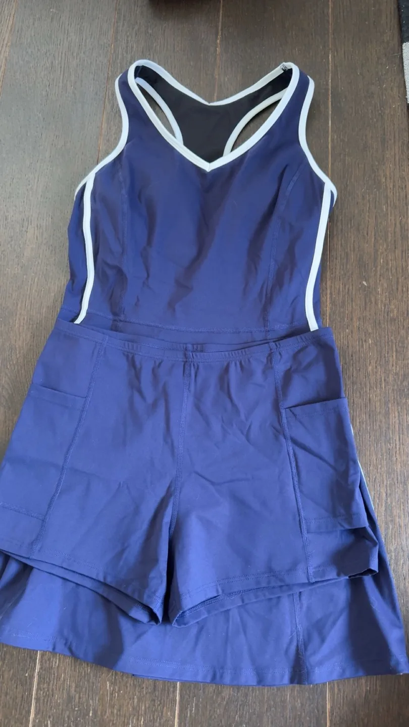 ATTRACO Women's Navy Blue Tennis Dress image indicator(2)