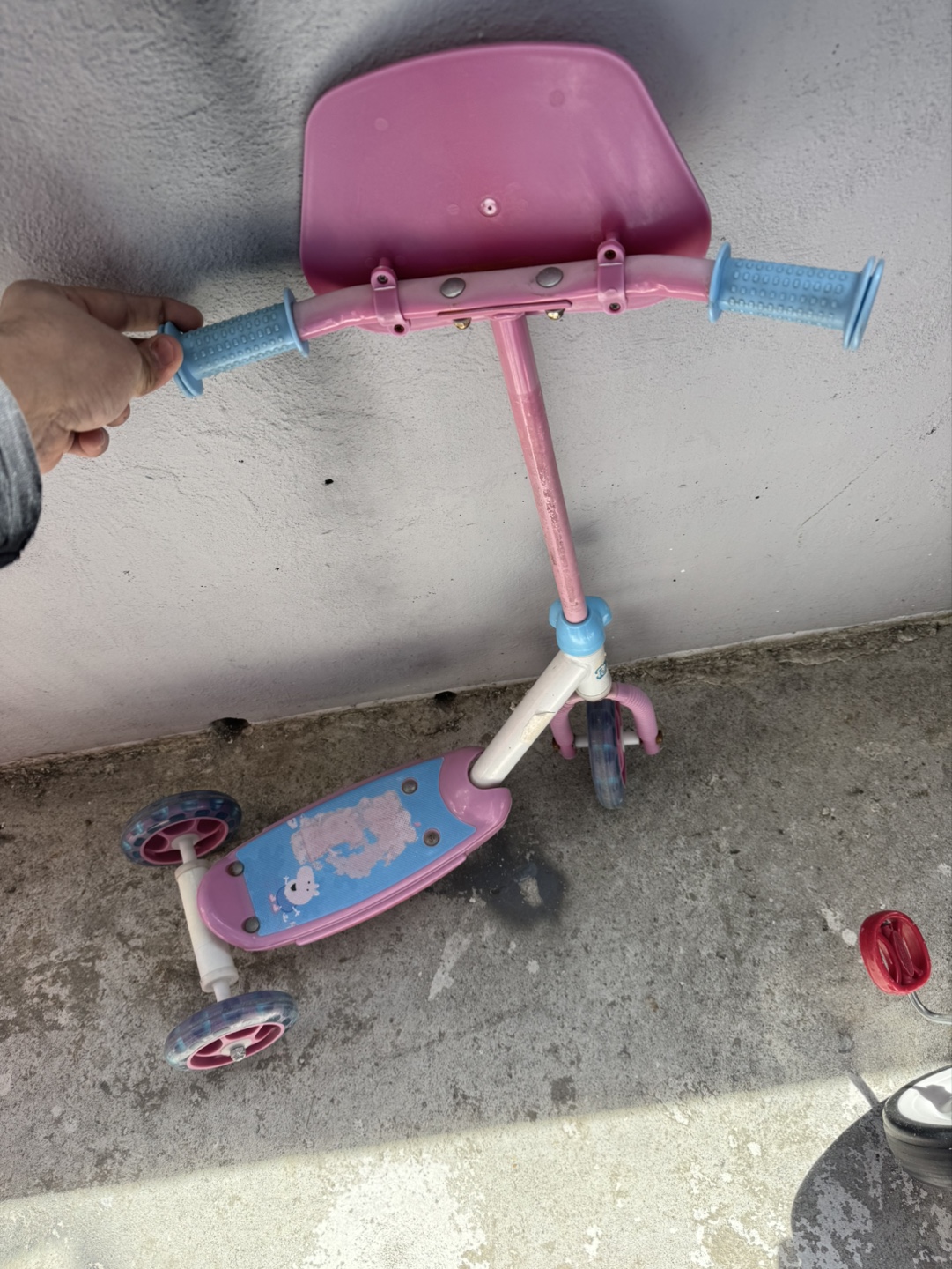 Kids' Pink Scooter with Kickstand