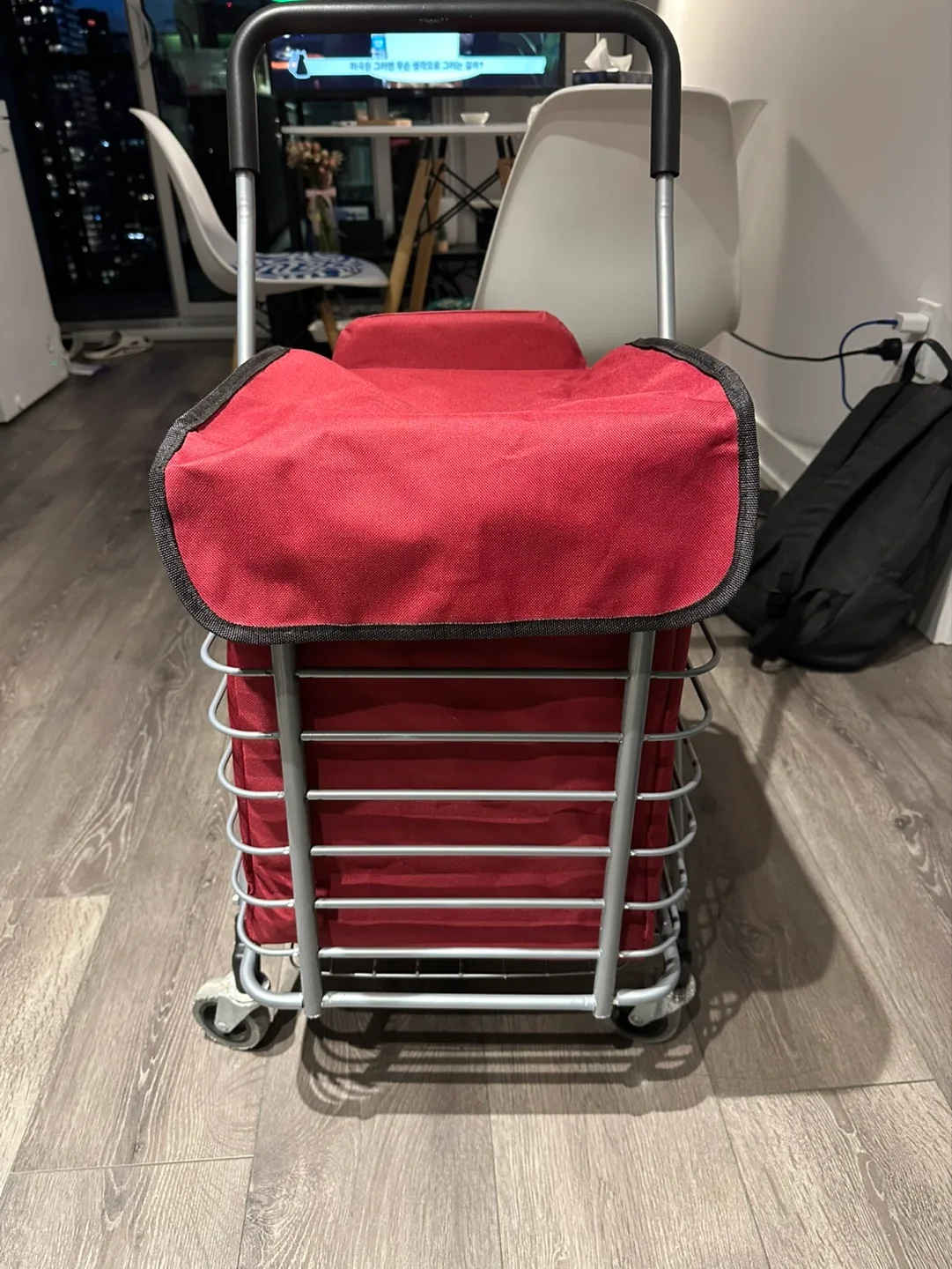Rolling Shopping Cart with Removable Fabric Bag