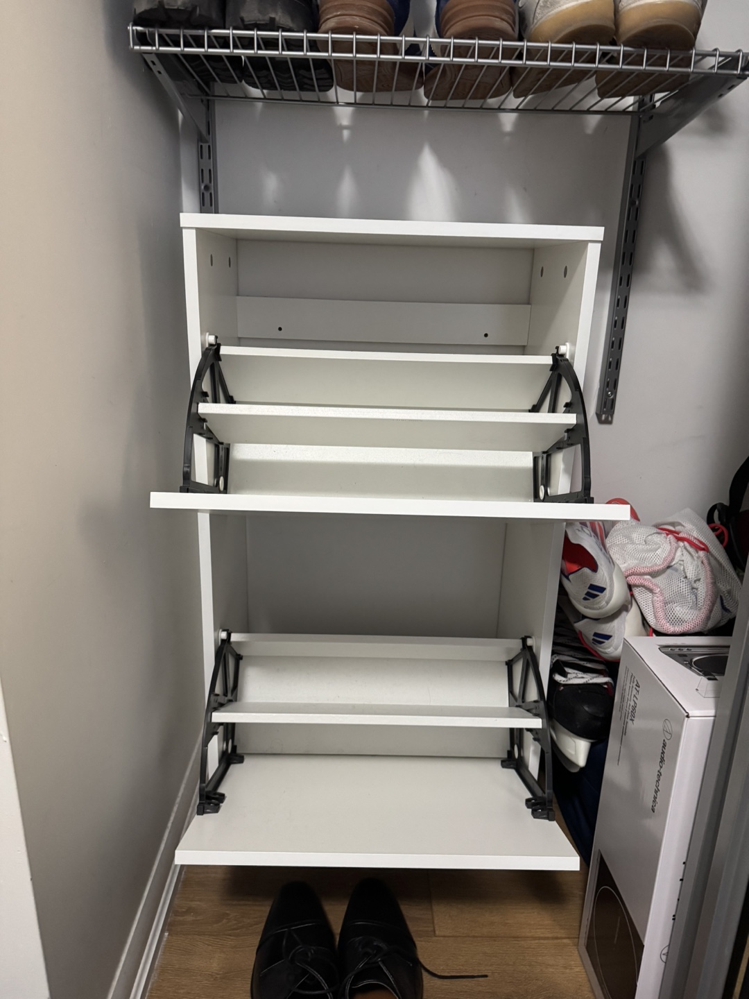 White Shoe Rack with Two Drawers (BISSA Shoe cabinet) - photo 2