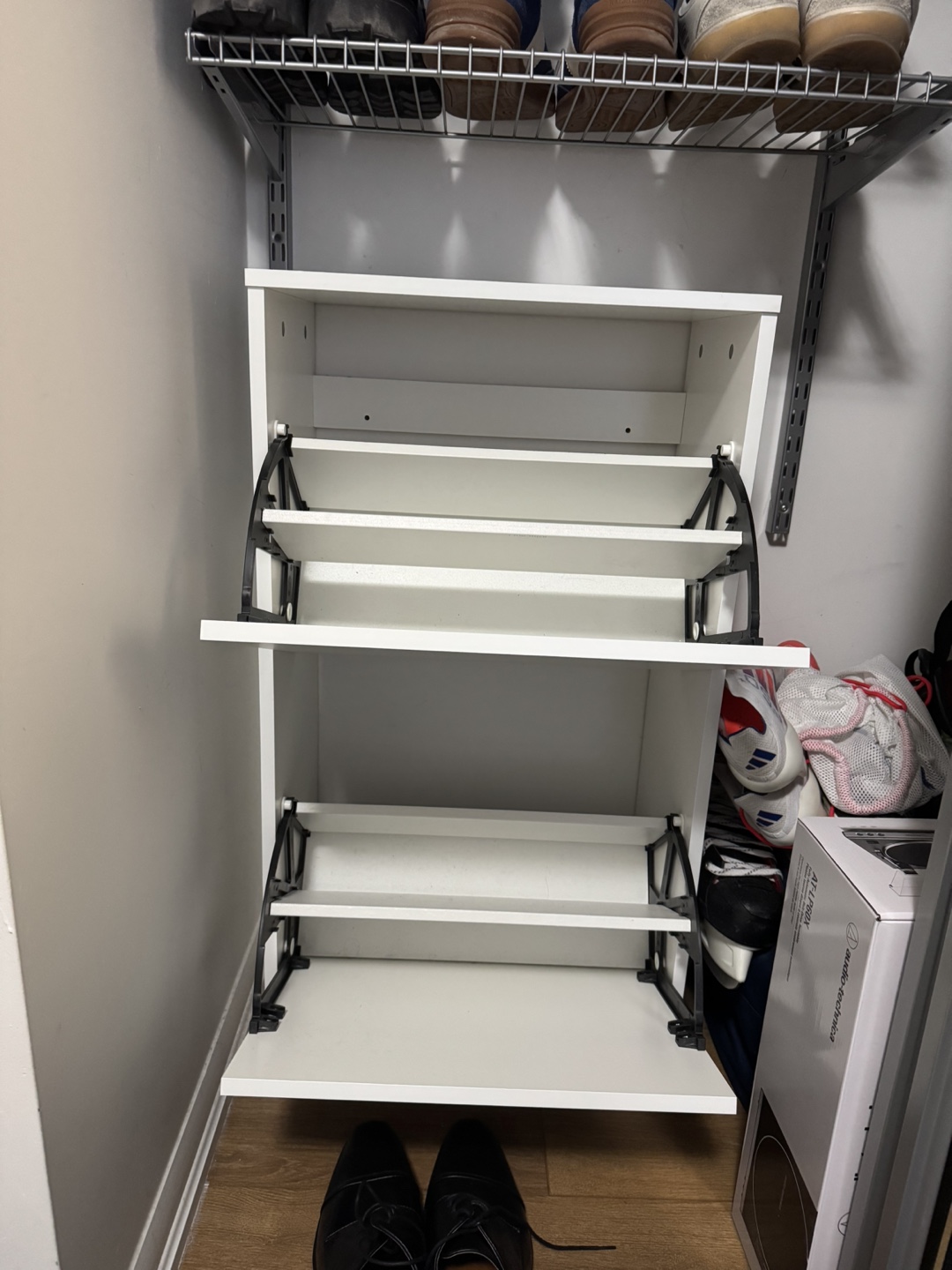 White Shoe Rack with Two Drawers (BISSA Shoe cabinet) - photo 3