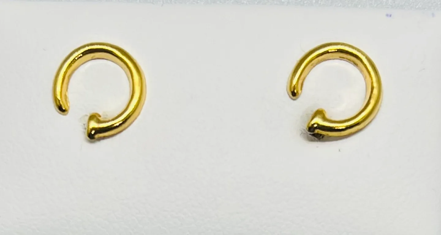 Gold Small Screw Earrings thumbnail