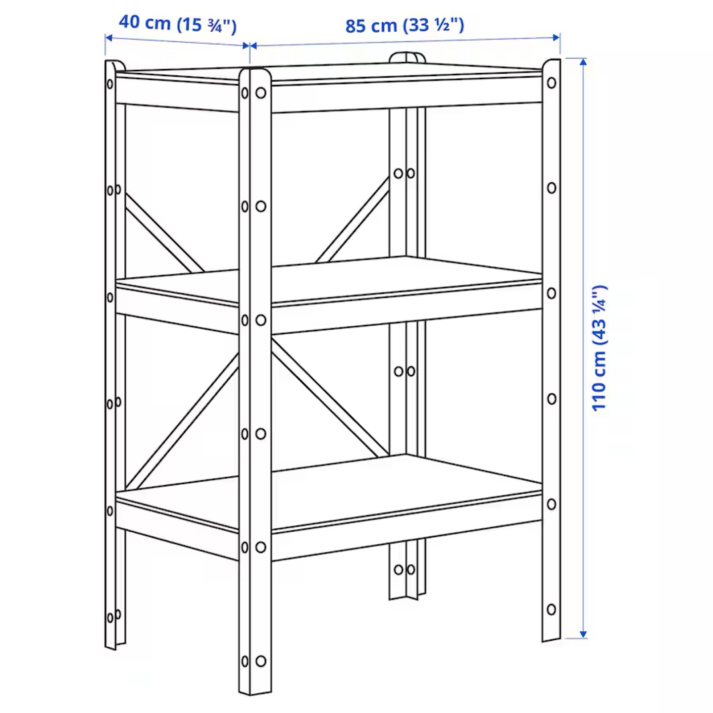 IKEA Lack 3-shelf shelving unit - Black - photo 4