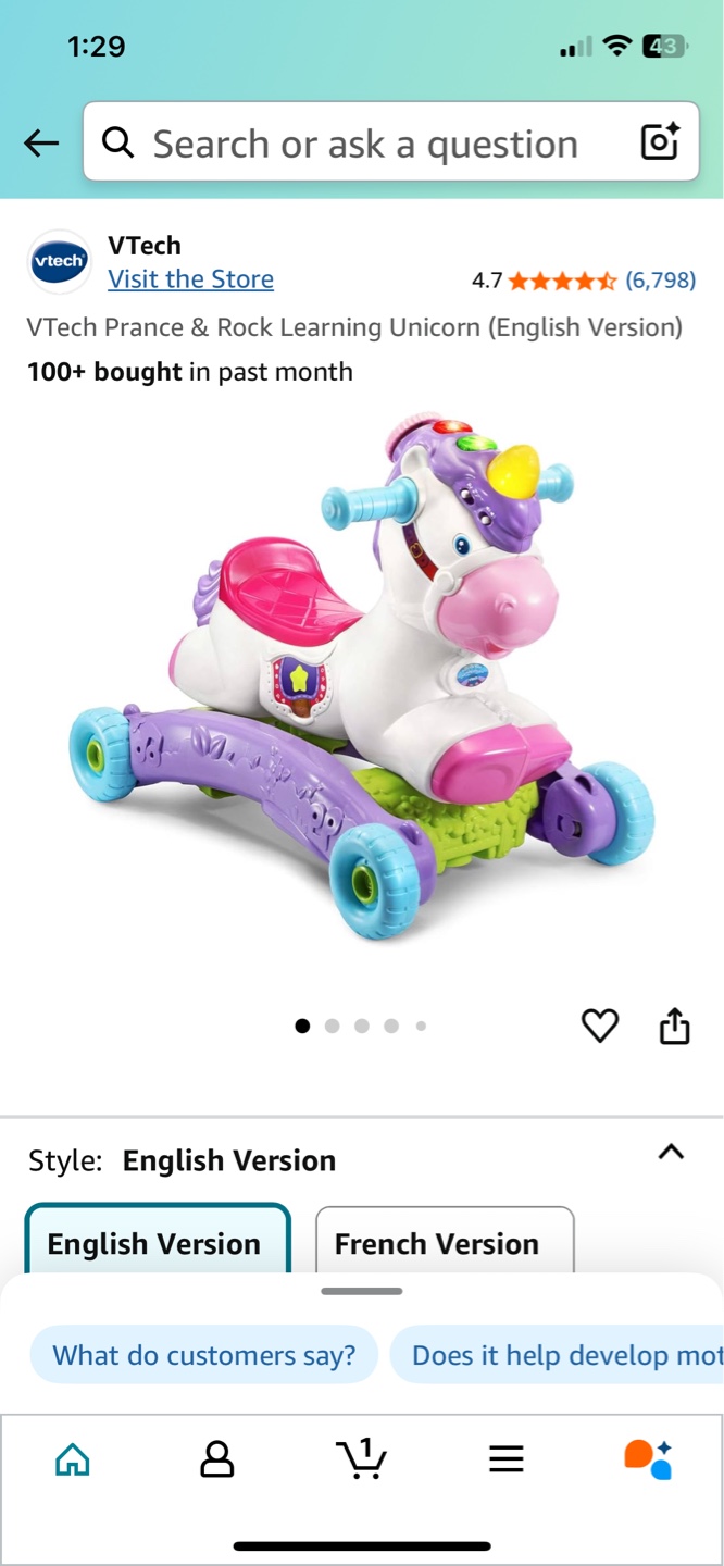 Toddler unicorn toy | good condition - photo 2