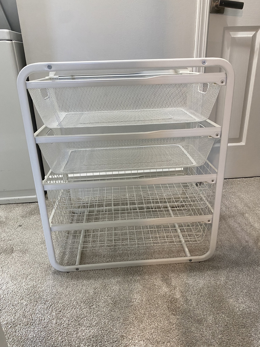 White 4 tier organizing baskets - photo 3