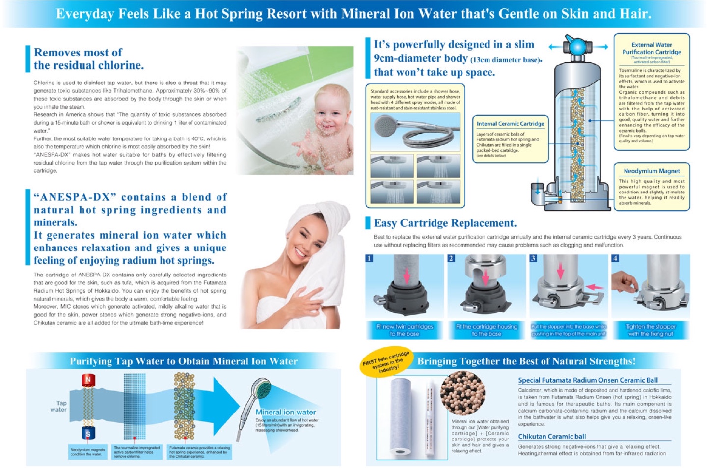 Enagic ANESPA DX Mineral Ion Water Shower - photo 4