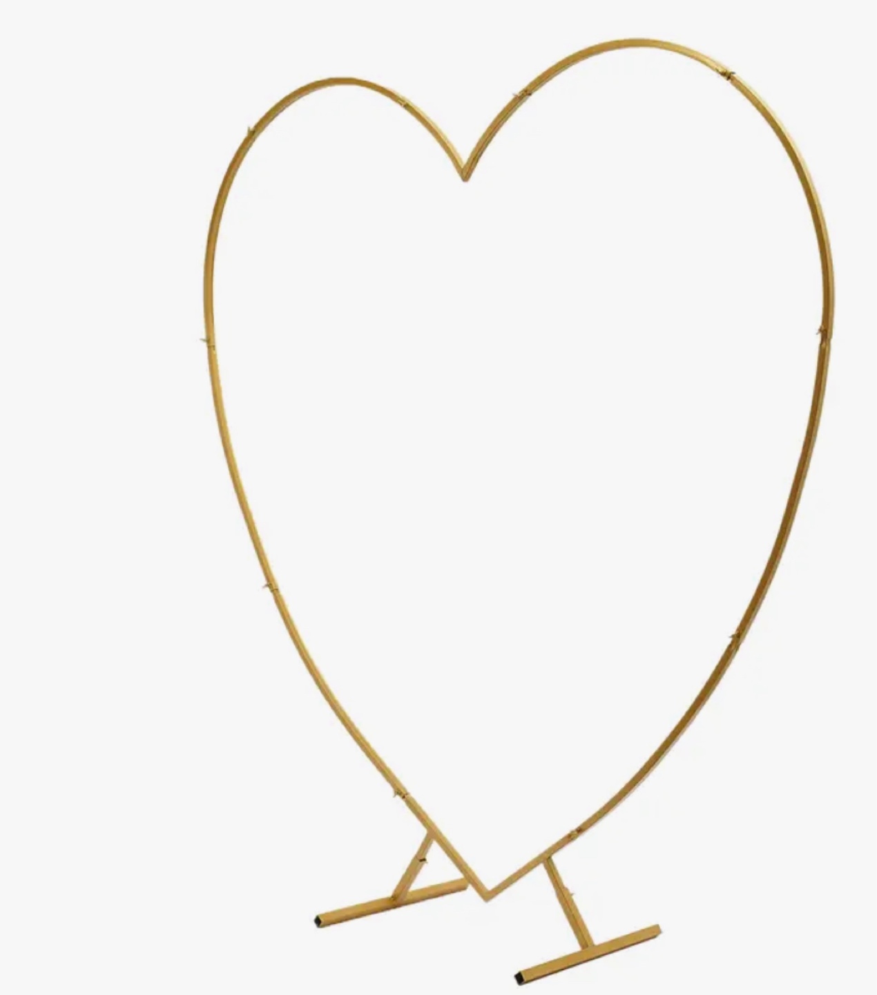 Gold Metal Heart-Shaped Balloon Arch Stand - photo 3