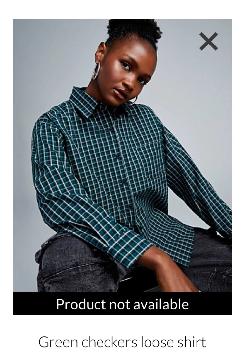 Green Checkered Oversized Button-Up Shirt image indicator(3)