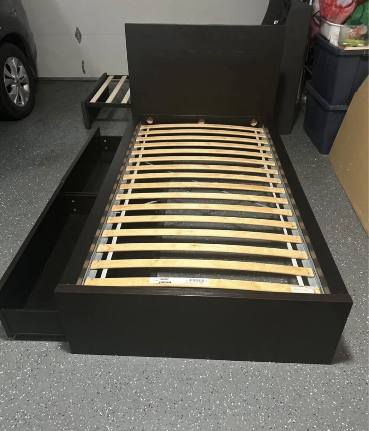 IKEA MALM Single Bed Frame with Storage