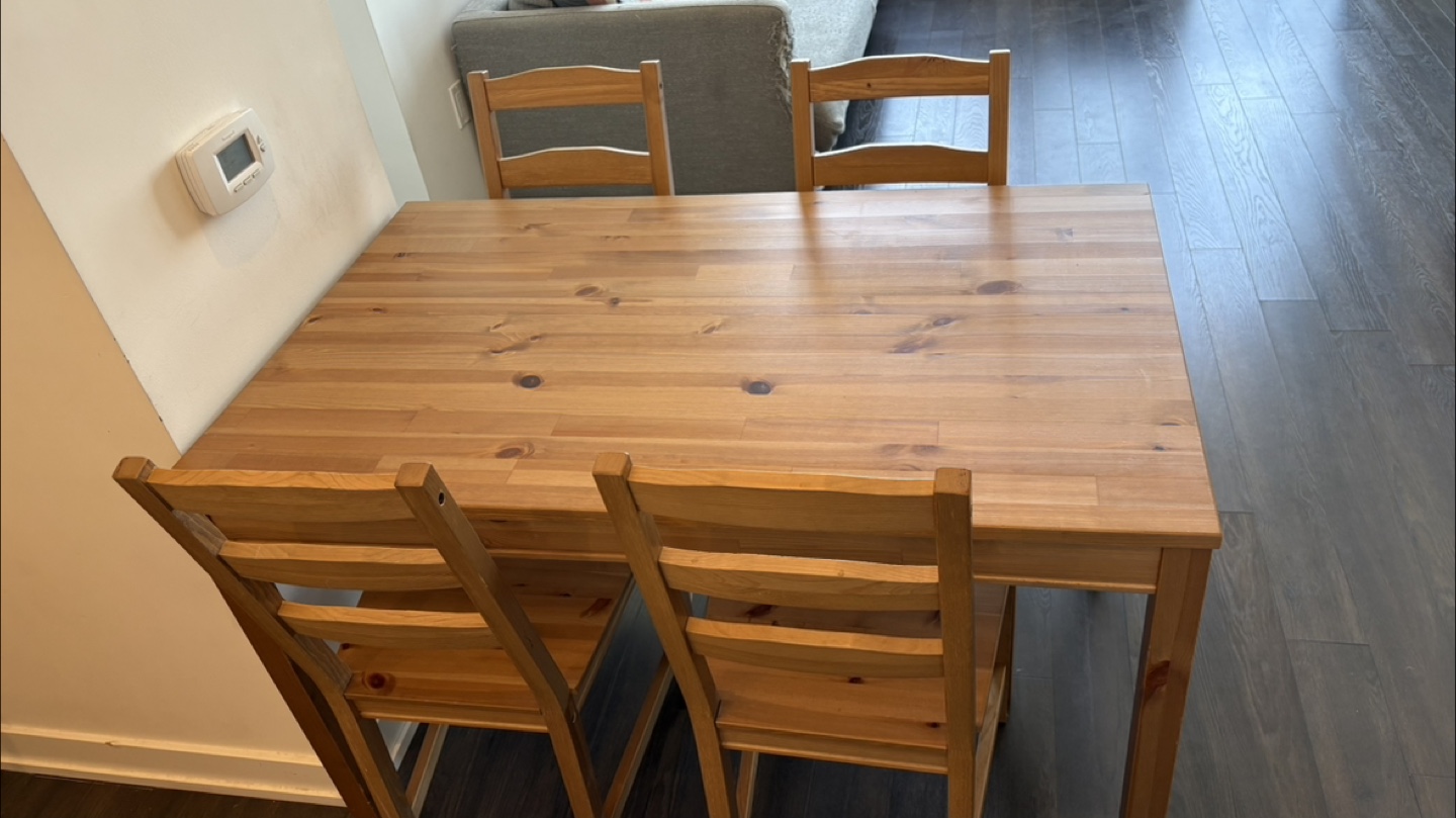 IKEA Dining Table with 4 Chairs - photo 3