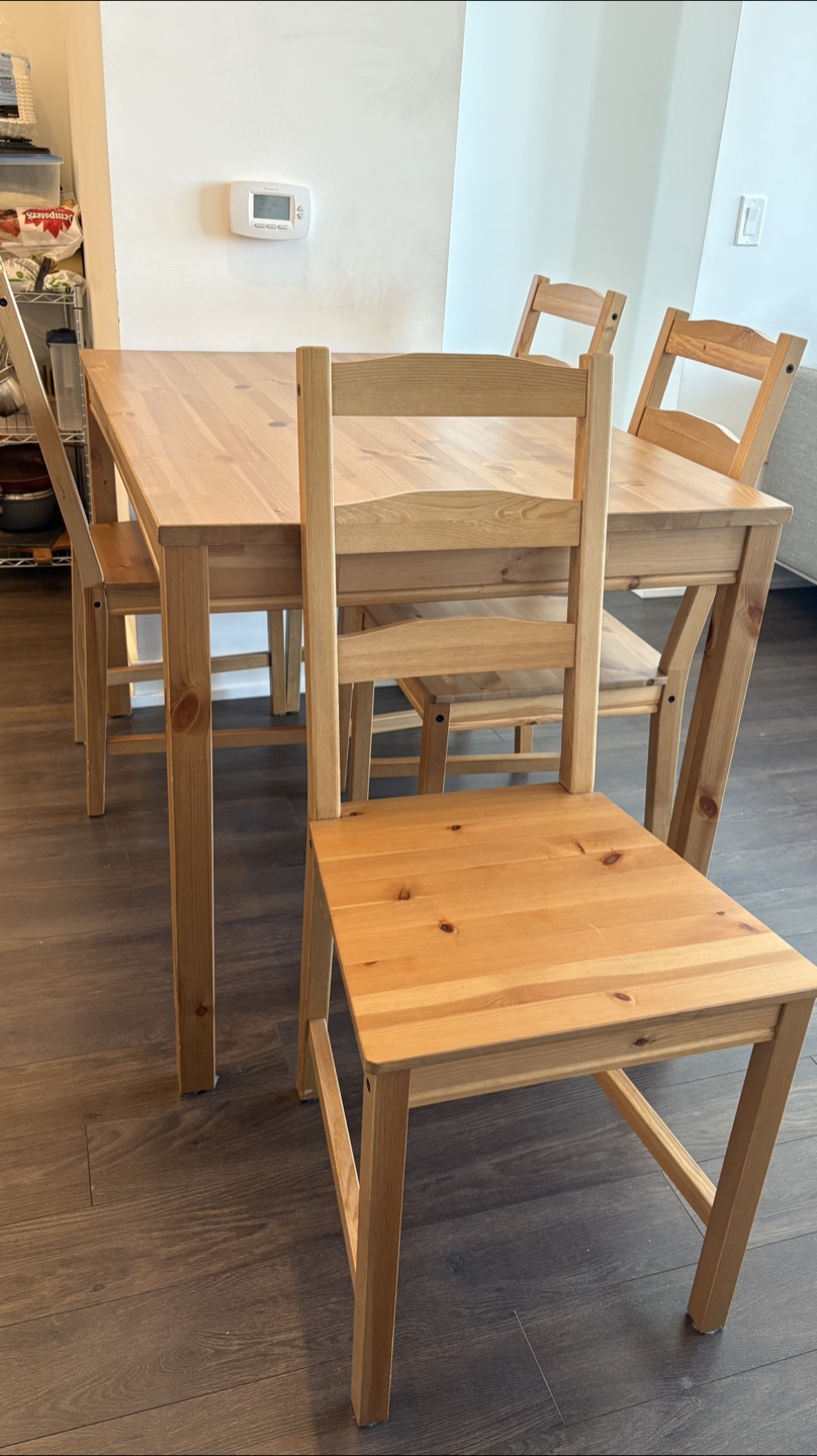 IKEA Dining Table with 4 Chairs - photo 2