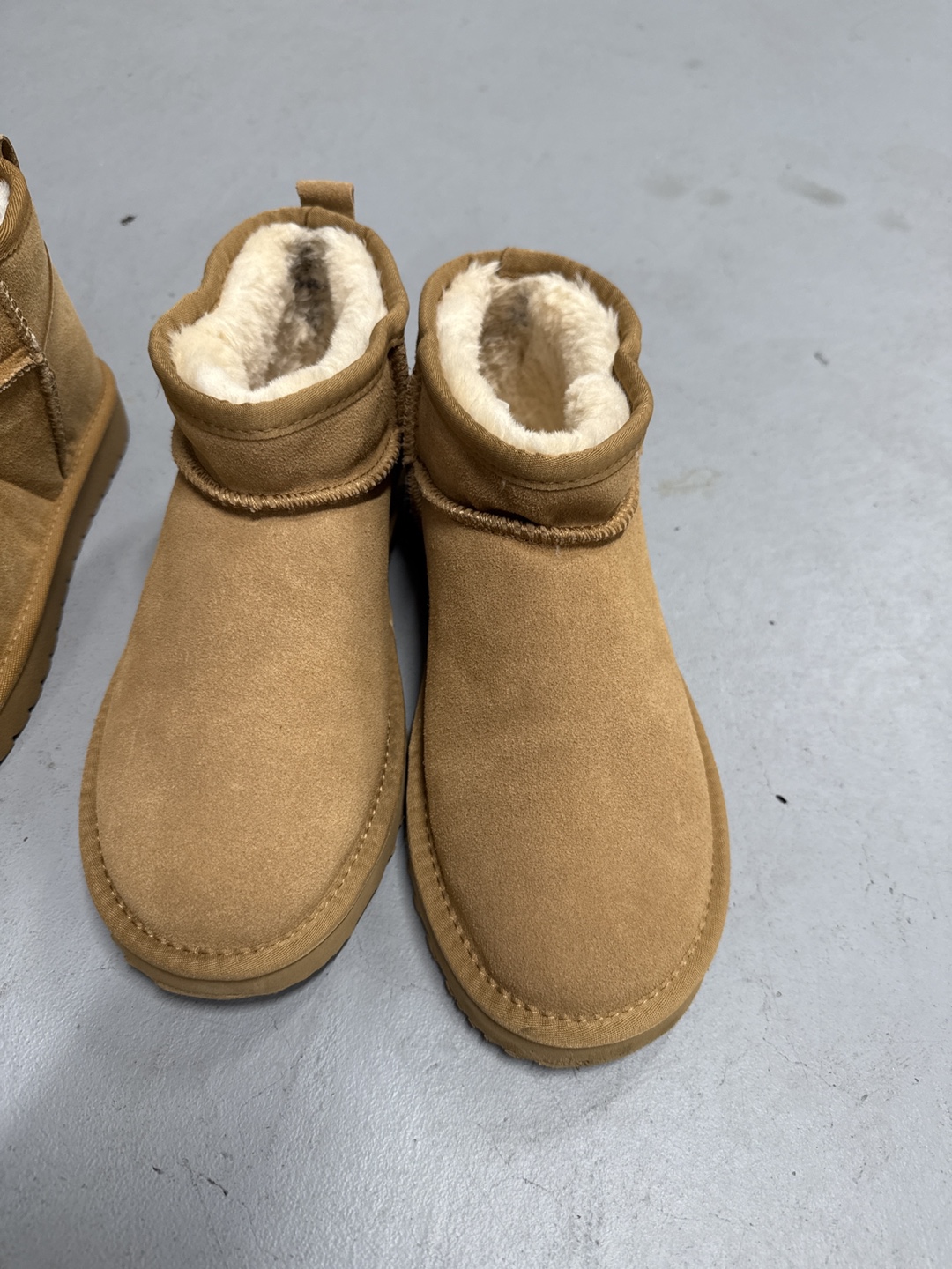 Tan Suede Sheepskin Boots