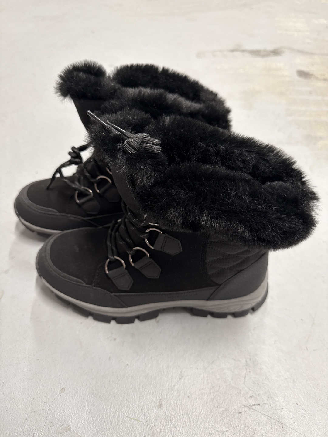 Brand new two pairs Black Faux Fur Trimmed Winter Boots - photo 2