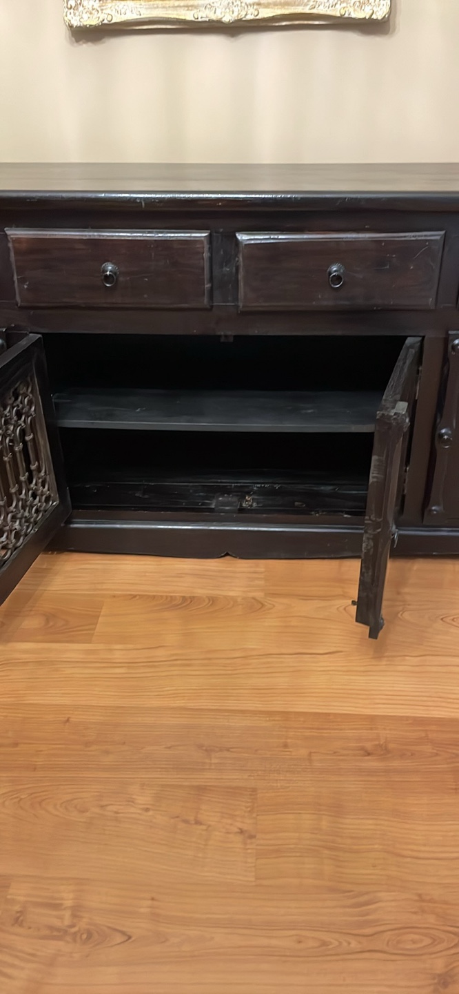 Brown all Wood Buffet Server Cabinet - photo 2