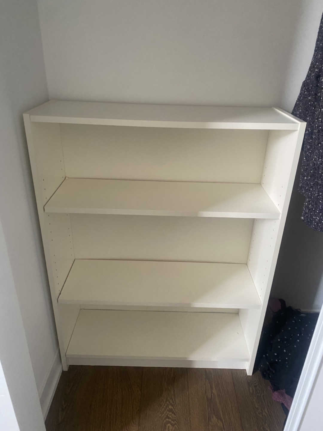White 3-Shelf Bookcase - photo 2