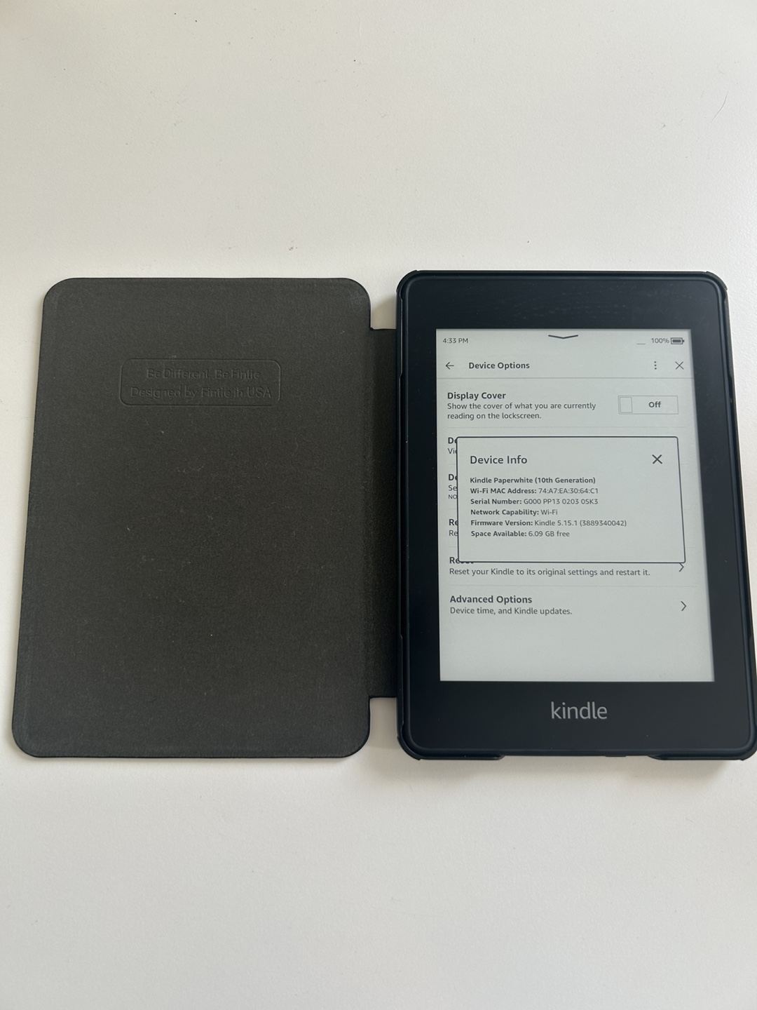 Kindle Paperwhite (10th Generation) with Case