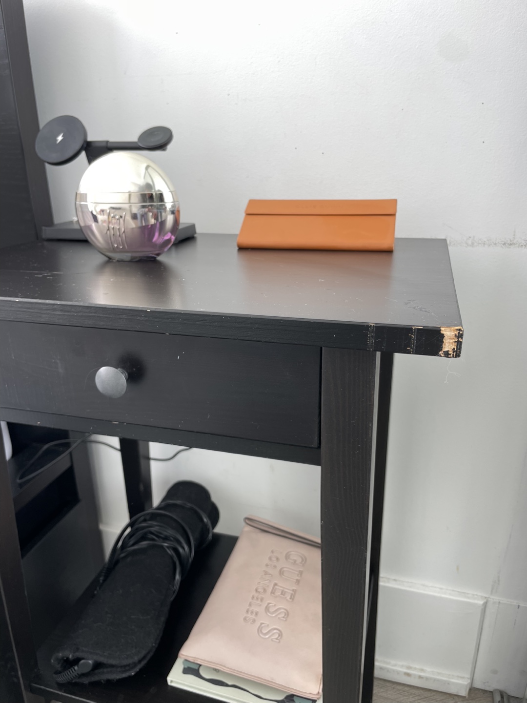 2 Black Nightstand with Drawer and Shelf - selling 2 units - photo 3